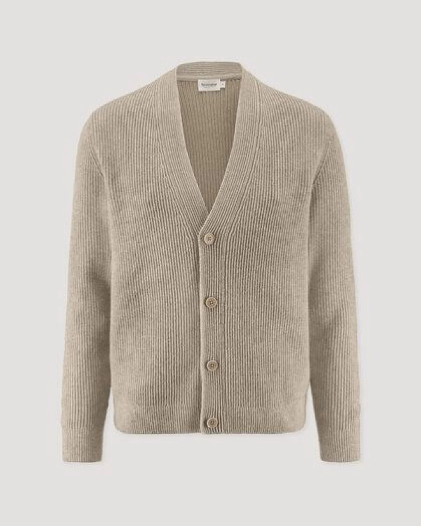 hessnatur Double-Knit Cardigan Regular aus Bio-Baumwolle und Bio-Merinowolle mit recycelter Wolle – Ansicht 4