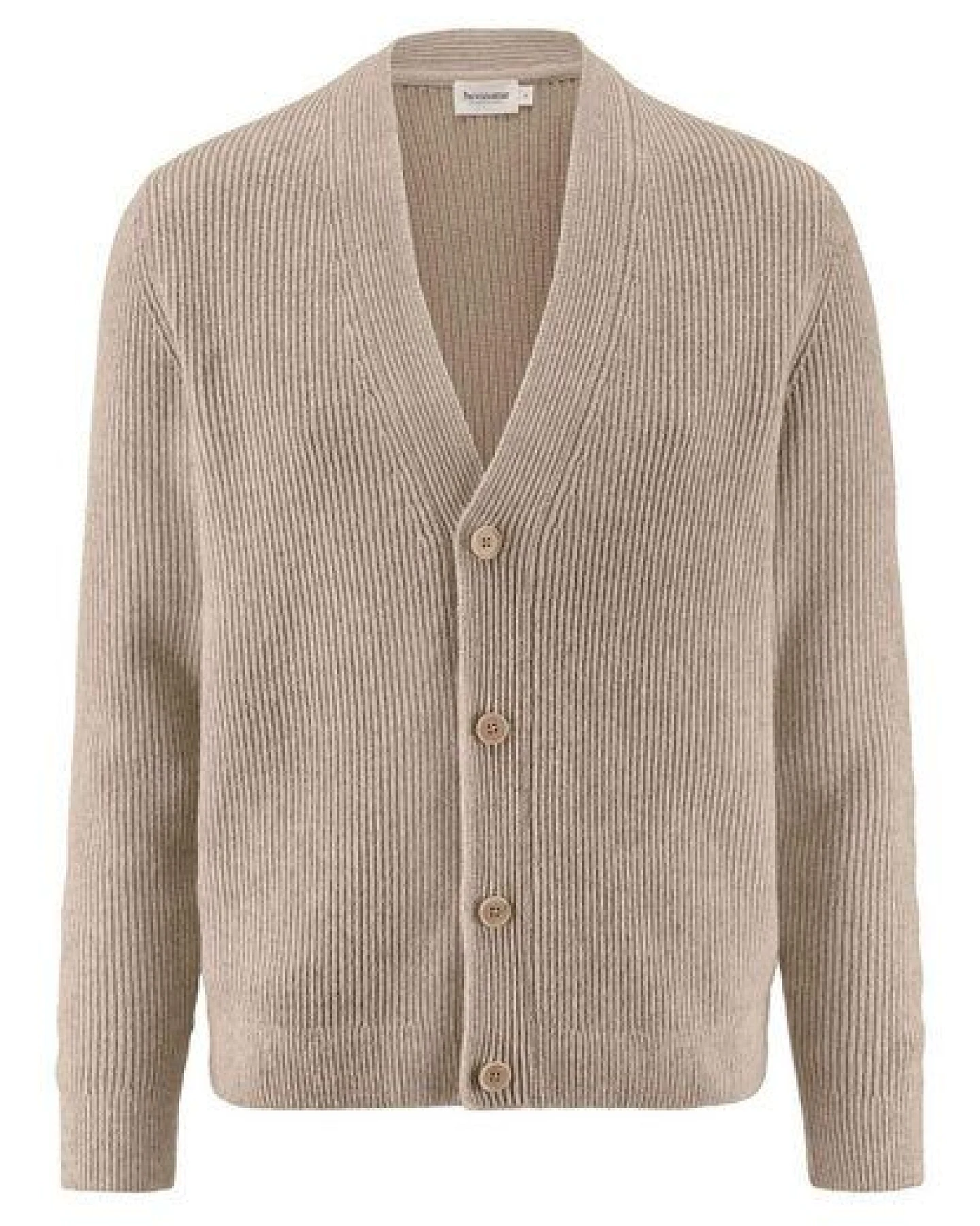 hessnatur Double-Knit Cardigan Regular aus Bio-Baumwolle und Bio-Merinowolle mit recycelter Wolle – Ansicht 3
