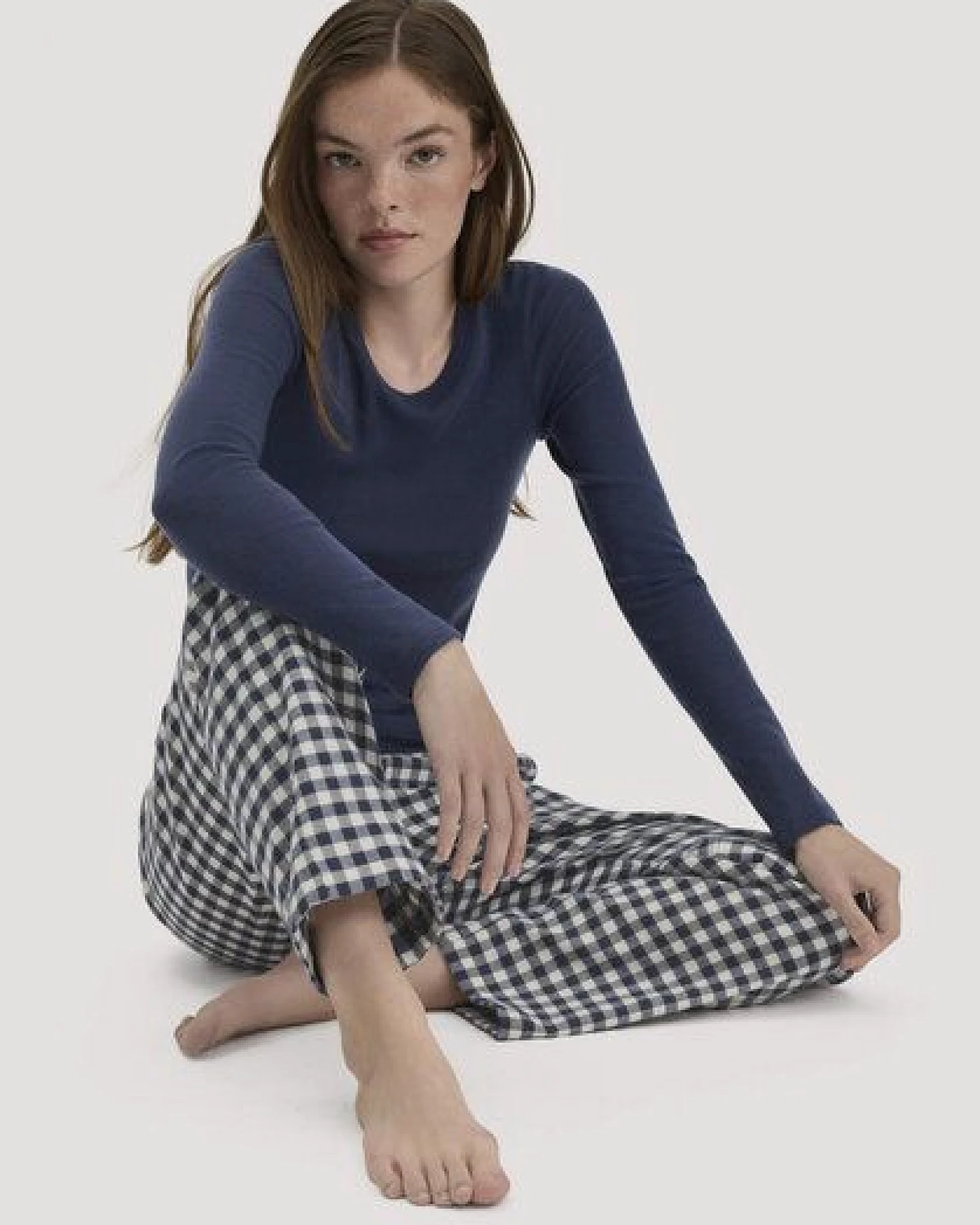hessnatur Flanell Schlafhose PURE COTTON aus Bio-Baumwolle mit TENCEL Lyocell – Ansicht 2