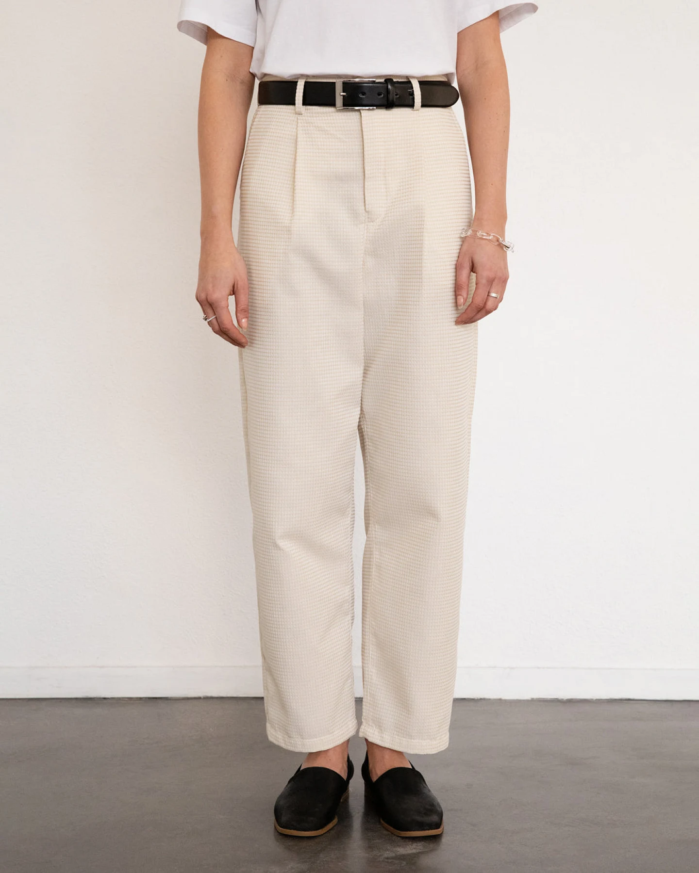 Rotholz Damen vegan Hose Waffel Sand – Ansicht 2