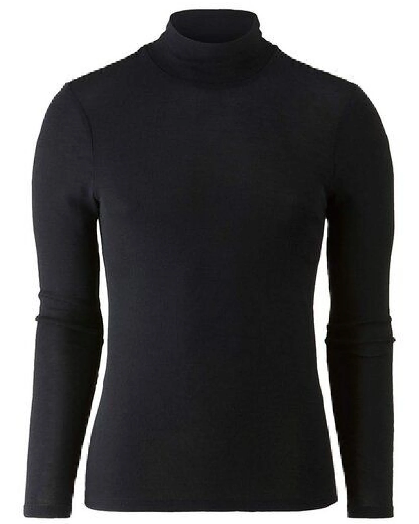 hessnatur Roll-Neck Longsleeve Fitted aus Bio-Merinowolle und Seide – Ansicht 2