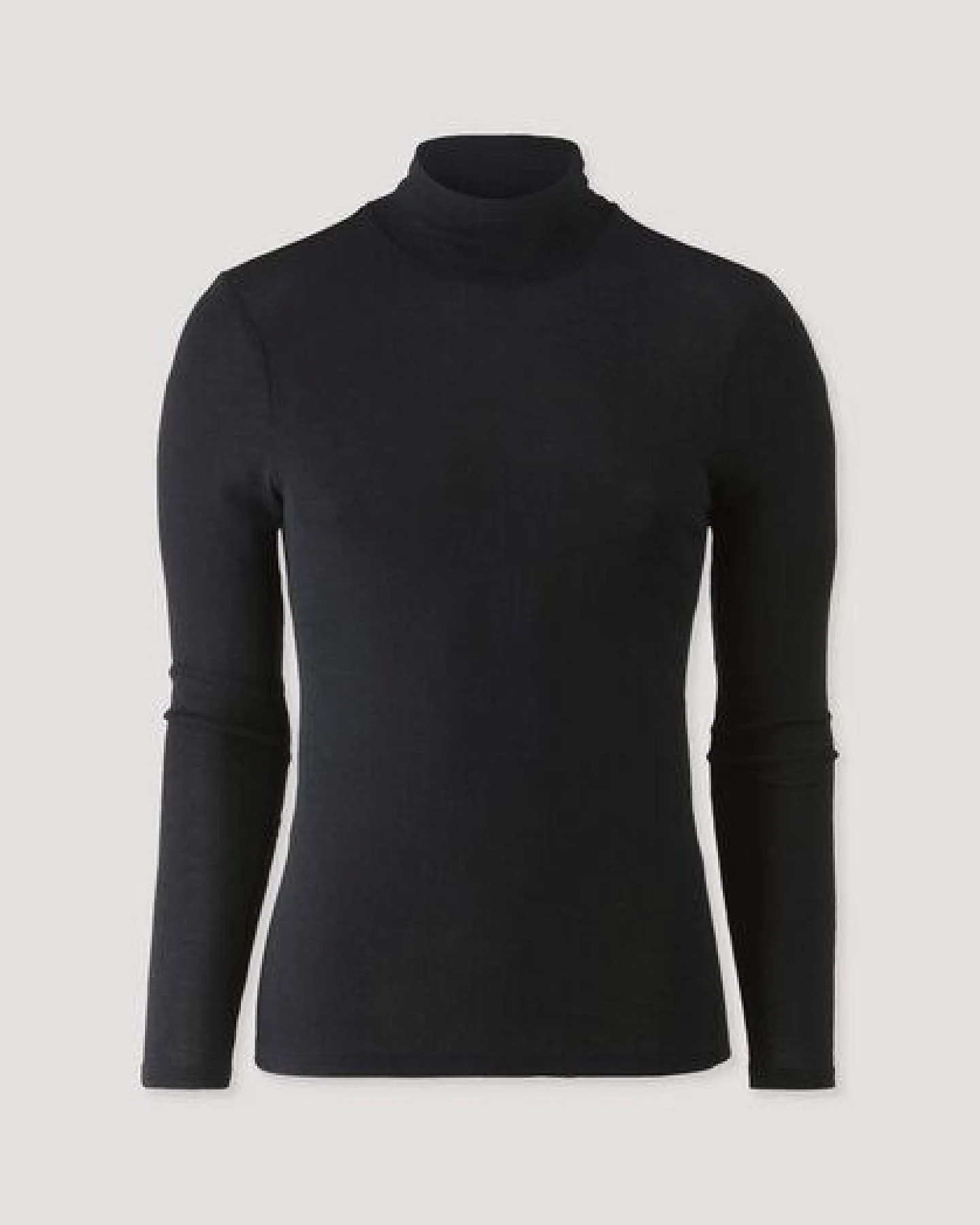 hessnatur Roll-Neck Longsleeve Fitted aus Bio-Merinowolle und Seide – Ansicht 3