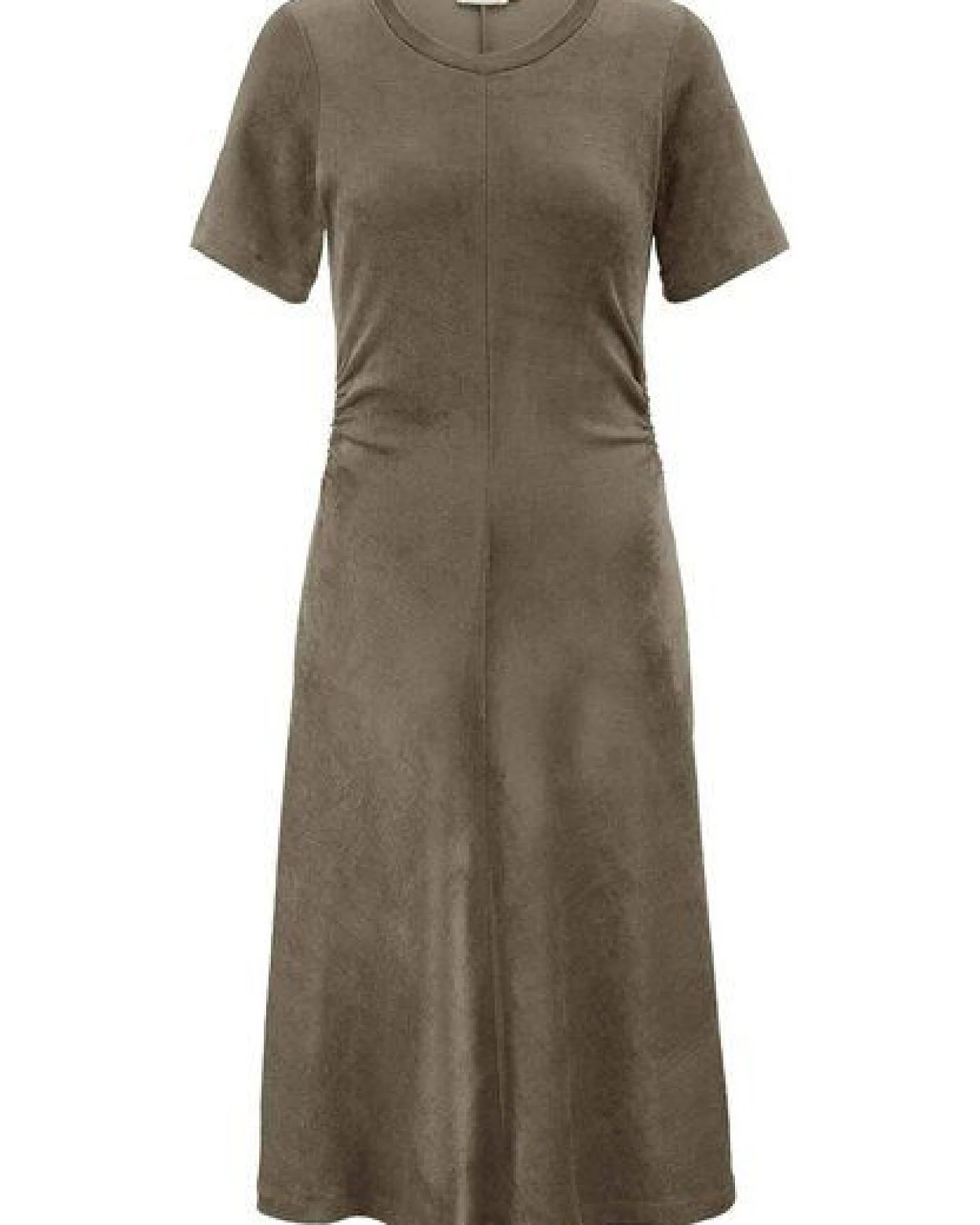 hessnatur Samt-Jerseykleid kniebedeckend Slim aus TENCEL Modal mit Bio-Baumwolle – Ansicht 3
