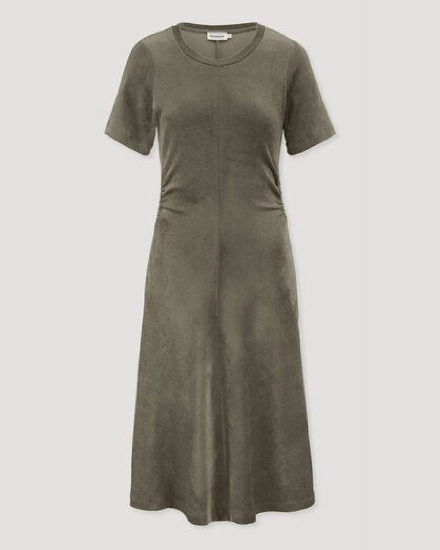 hessnatur Samt-Jerseykleid kniebedeckend Slim aus TENCEL Modal mit Bio-Baumwolle – Ansicht 4