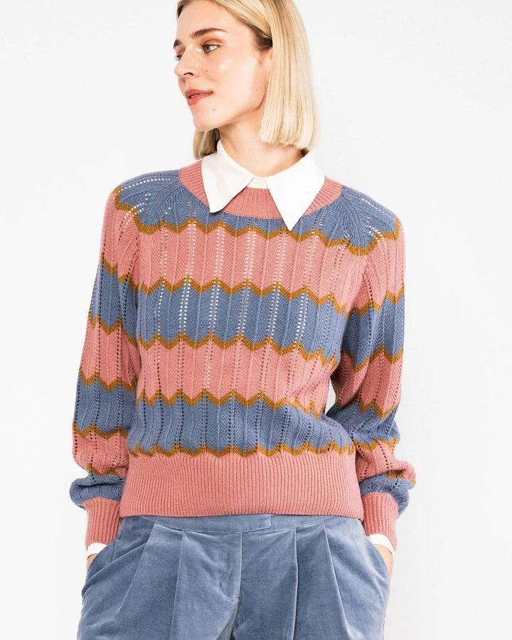 Wollpullover Cosy Zig Zag