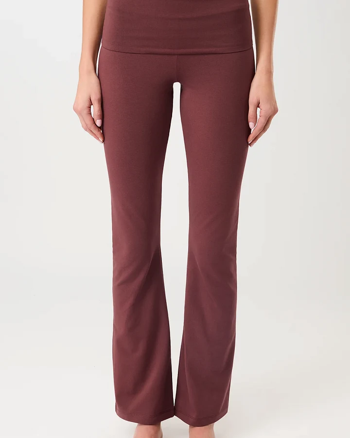MANDALA Damen vegan Hose Classic Rolldown Rosewood