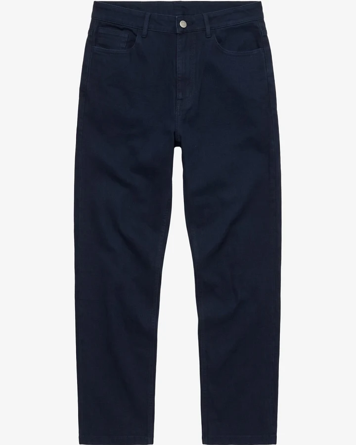 KnowledgeCotton Apparel Damen vegan Hose Gale Regular Twill Night Sky Blau