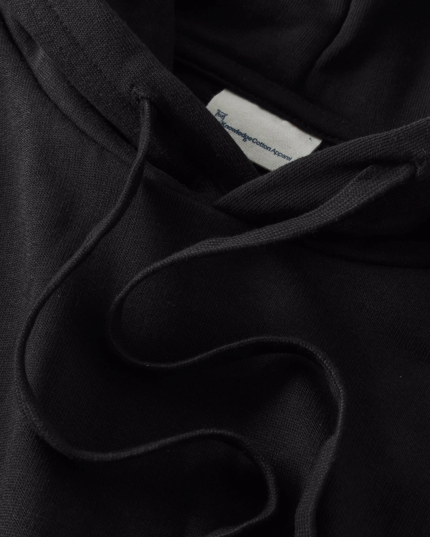 KnowledgeCotton Apparel Herren vegan Hoodie Herren Relaxed Schwarz Jet – Ansicht 2