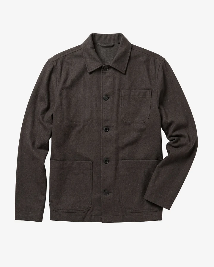 KnowledgeCotton Apparel Herren vegan Overshirt Flanell Forest Night Grün