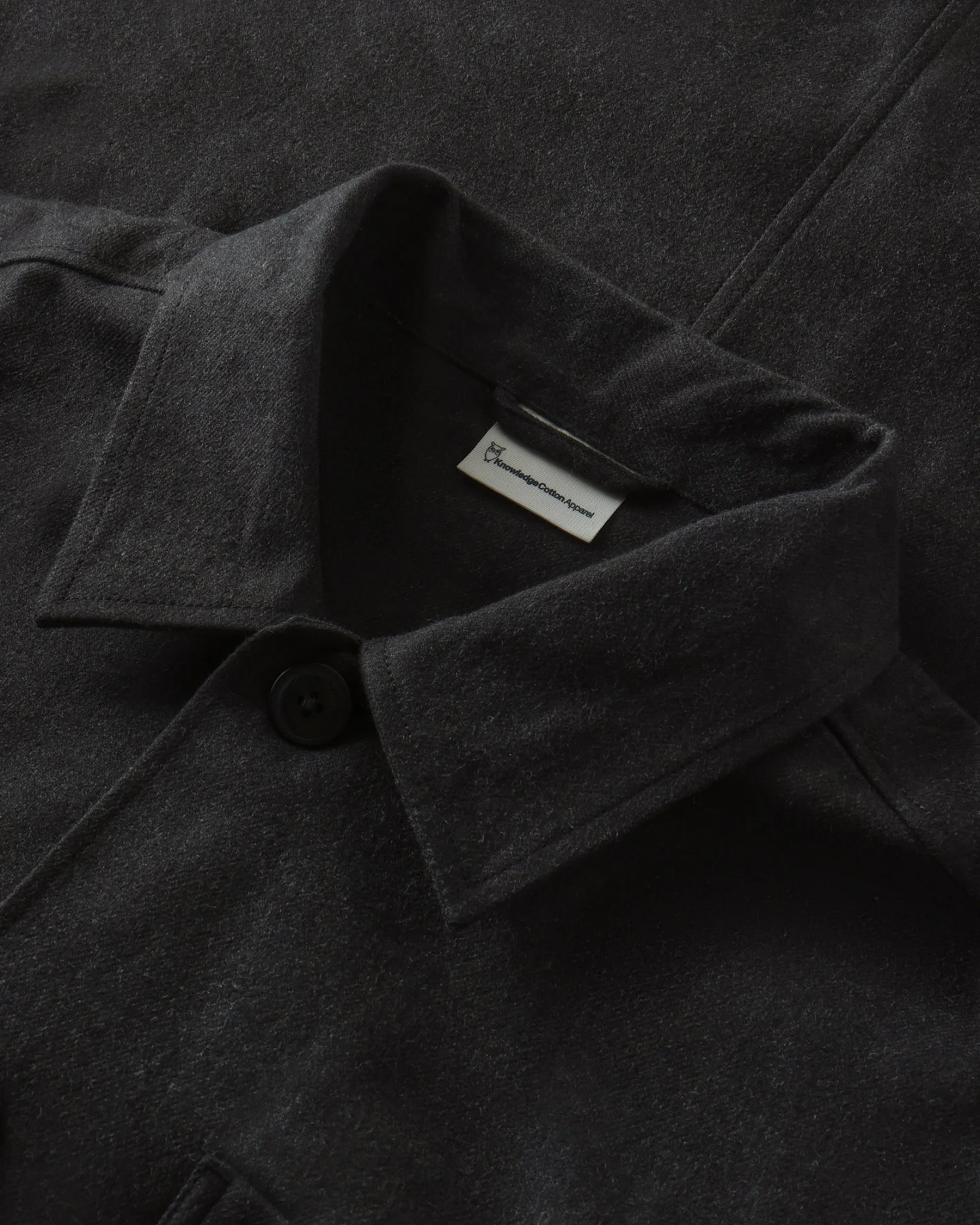 KnowledgeCotton Apparel Herren vegan Flanell Overshirt Nachtblau – Ansicht 2