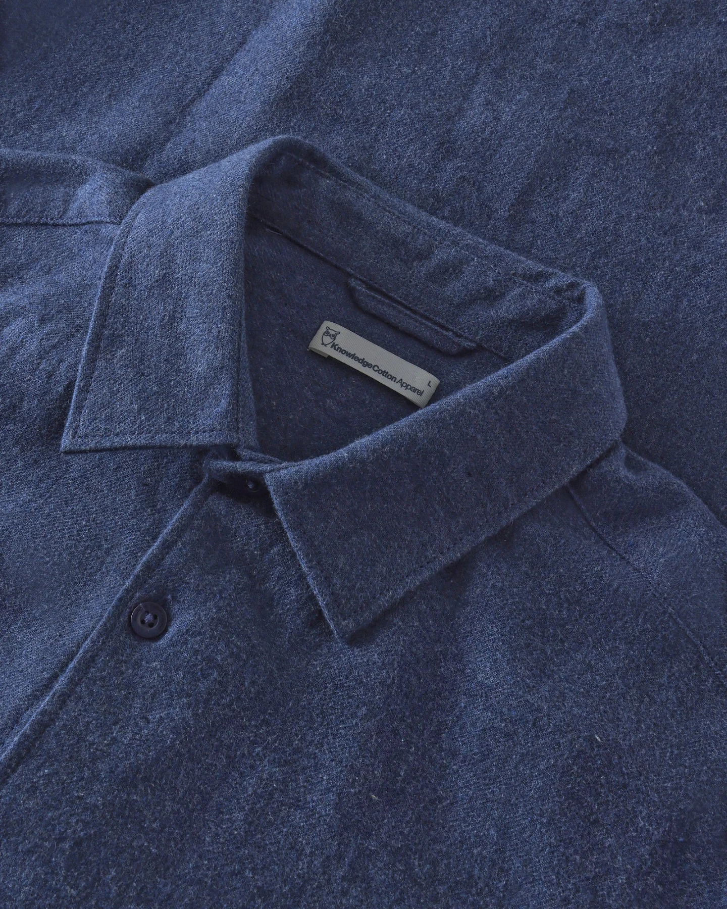 KnowledgeCotton Apparel Herren vegan Hemd Dune Regular Flannel Von Vintage Indigo – Ansicht 2