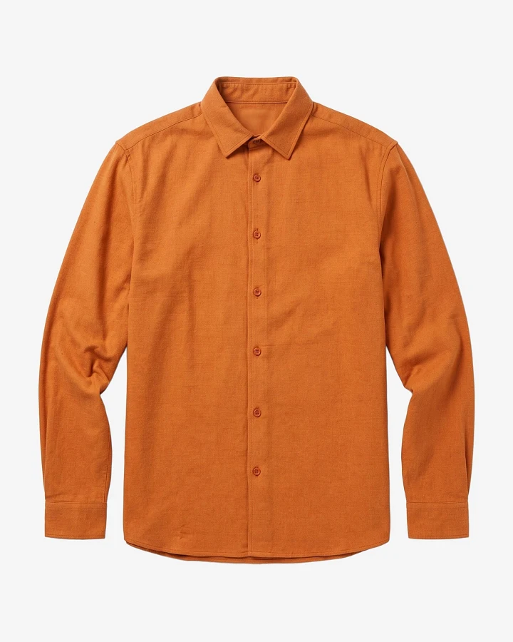KnowledgeCotton Apparel Herren vegan Hemd Dune Regular Aus Flanell Farbe Golden Oak