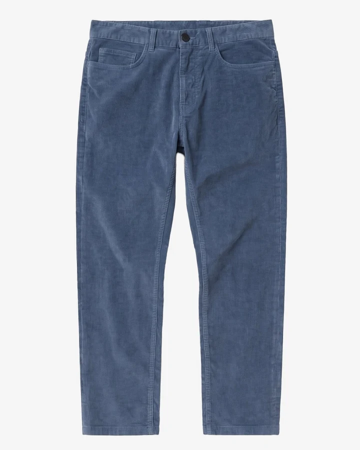 KnowledgeCotton Apparel Herren vegan Hose Oak Regular Aus Cord Vintage Indigo