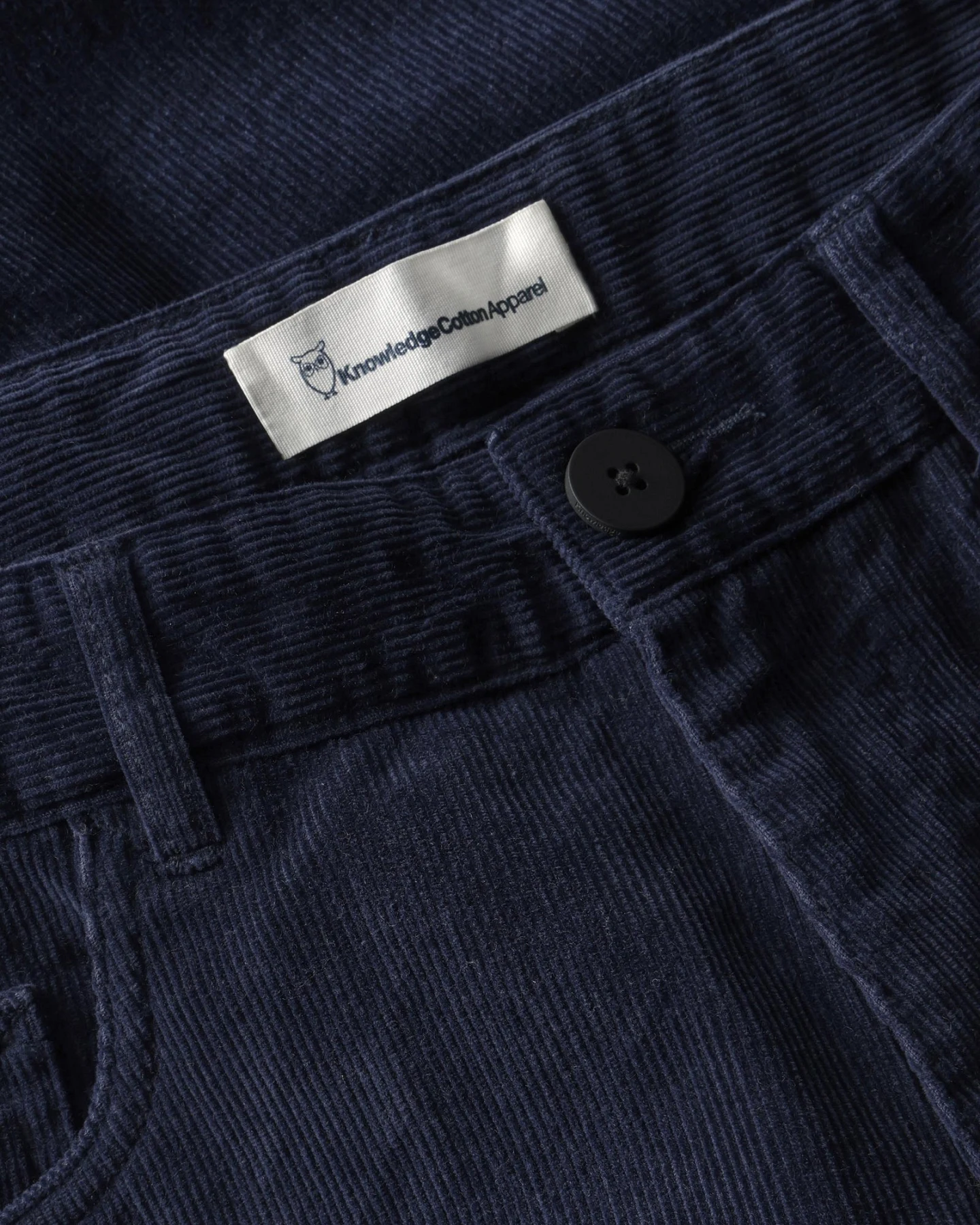 KnowledgeCotton Apparel Herren vegan Hose Oak Regular Aus Cord Night Sky Blau – Ansicht 2