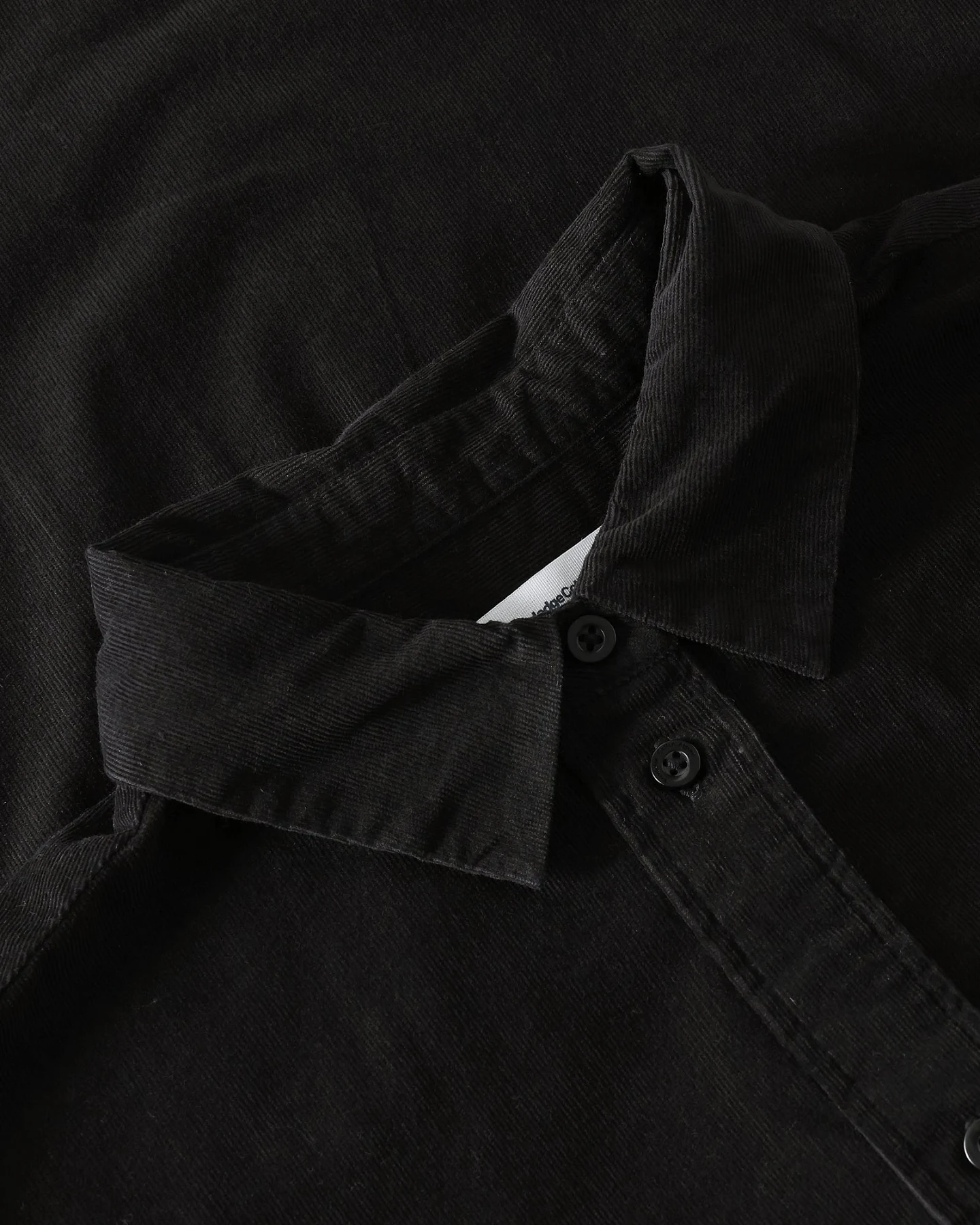 KnowledgeCotton Apparel Damen vegan Hemd Vega Relaxed Cord Schwarz Jet – Ansicht 2