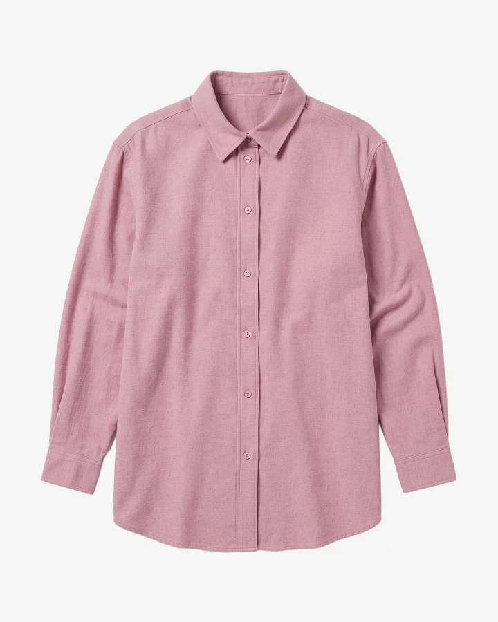 KnowledgeCotton Apparel Damen vegan Hemd Vega Relaxed Flanell Orchid Haze
