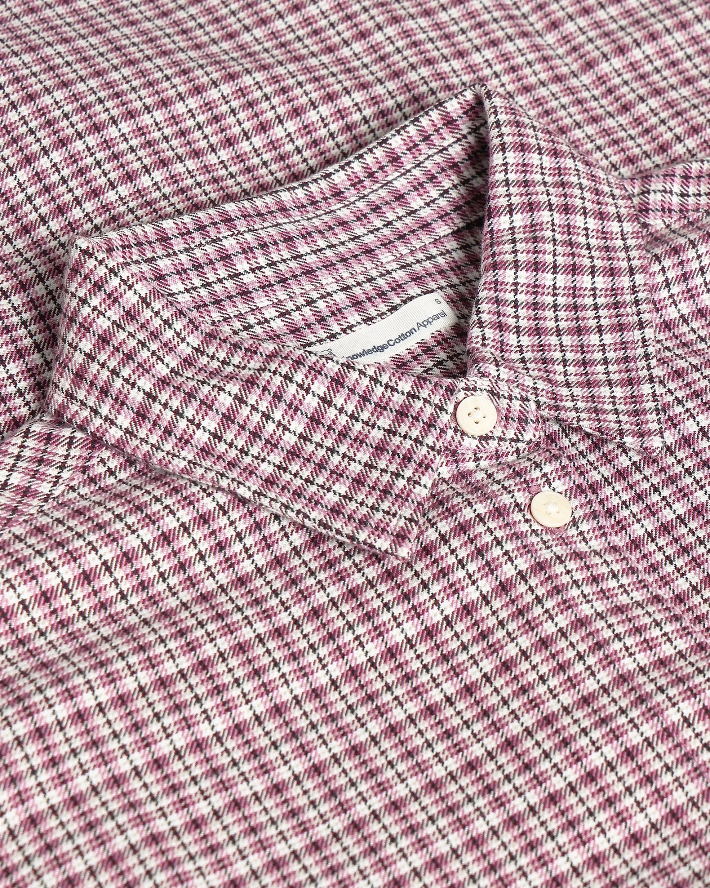 KnowledgeCotton Apparel Damen vegan Hemd Relaxed Check Rosa Kariert – Ansicht 2