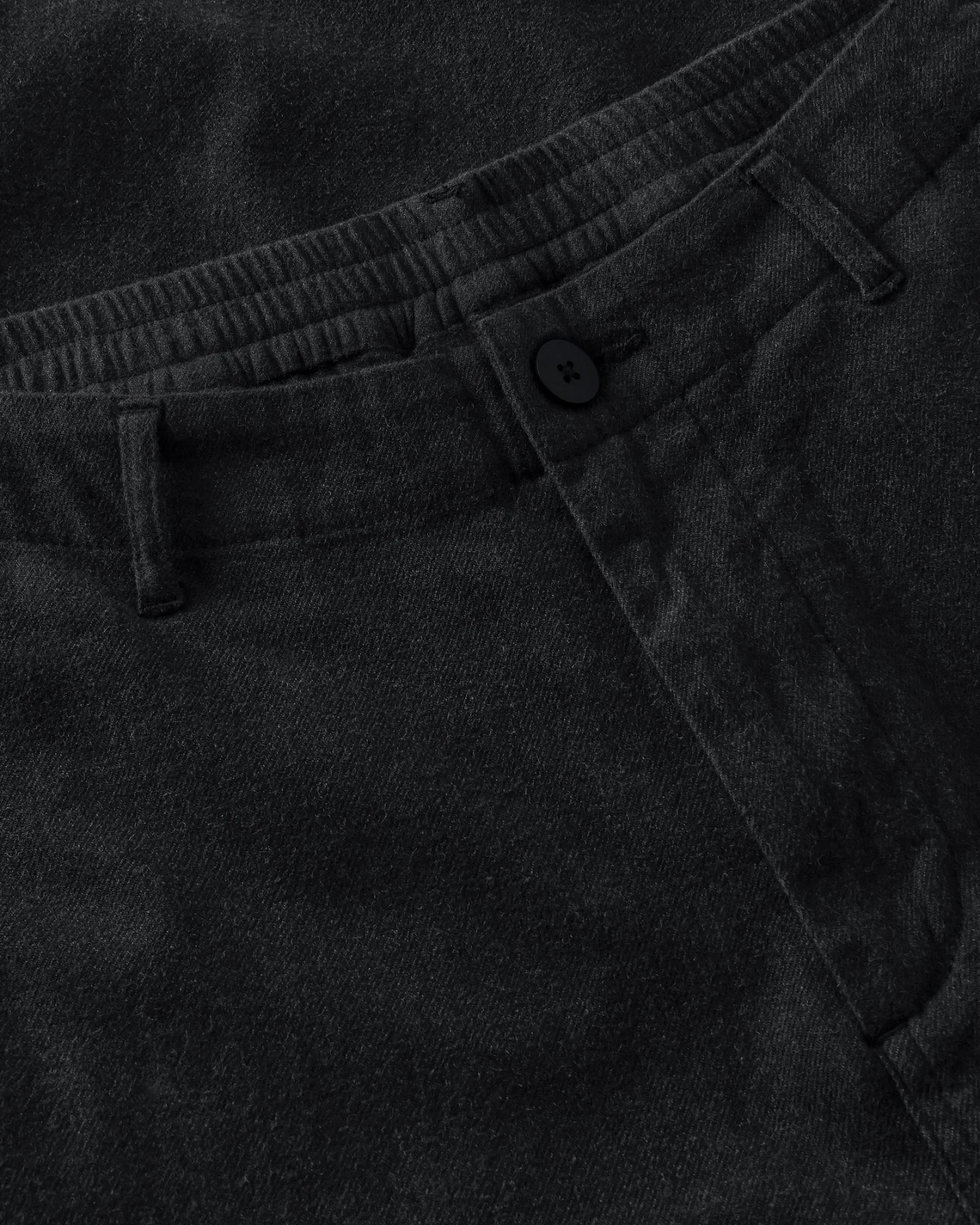 KnowledgeCotton Apparel Damen vegan Hose Bloom Barrel Aus Flanell Night Sky Blau – Ansicht 2