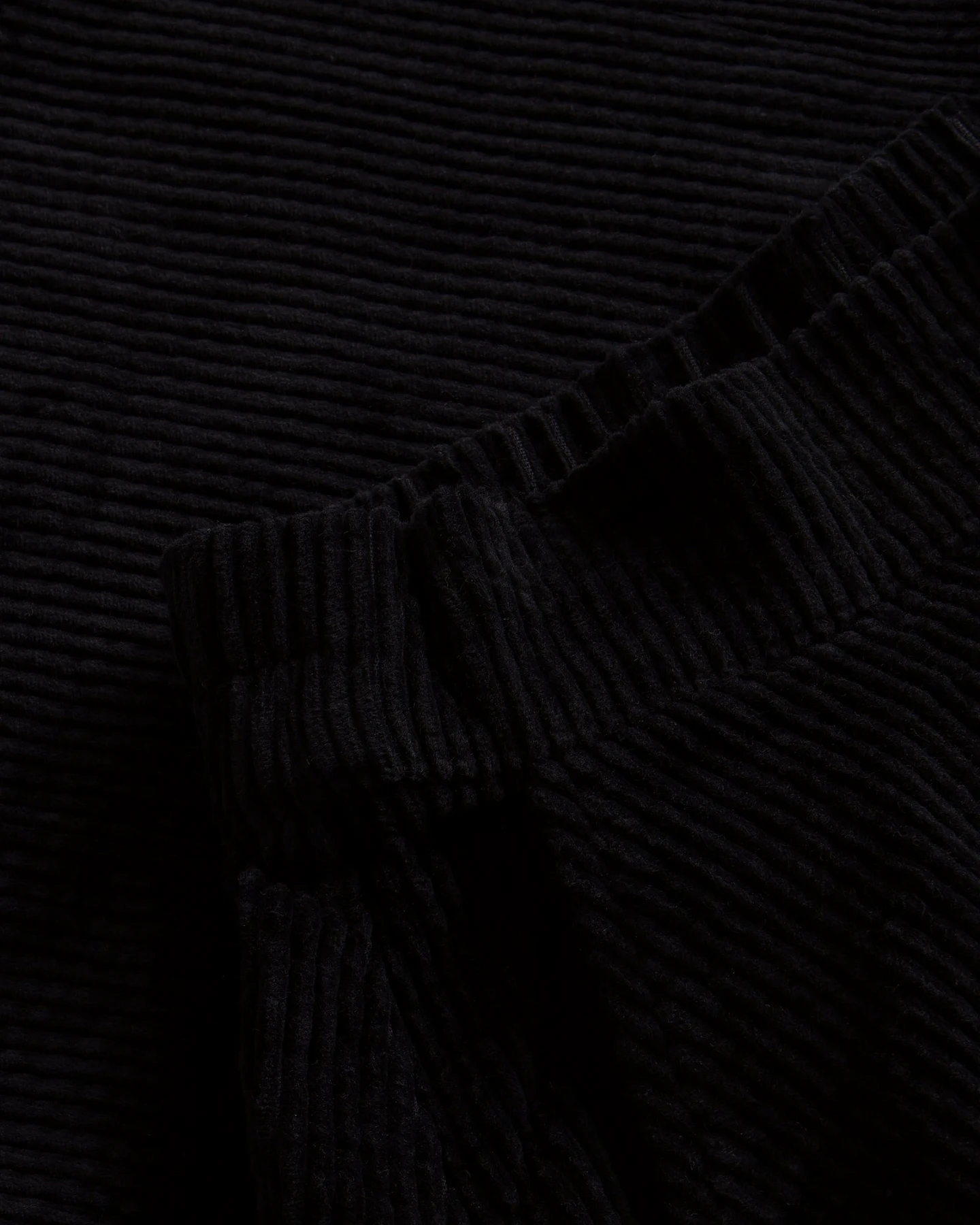 KnowledgeCotton Apparel Damen vegan Rock Corduroy Black Jet – Ansicht 2