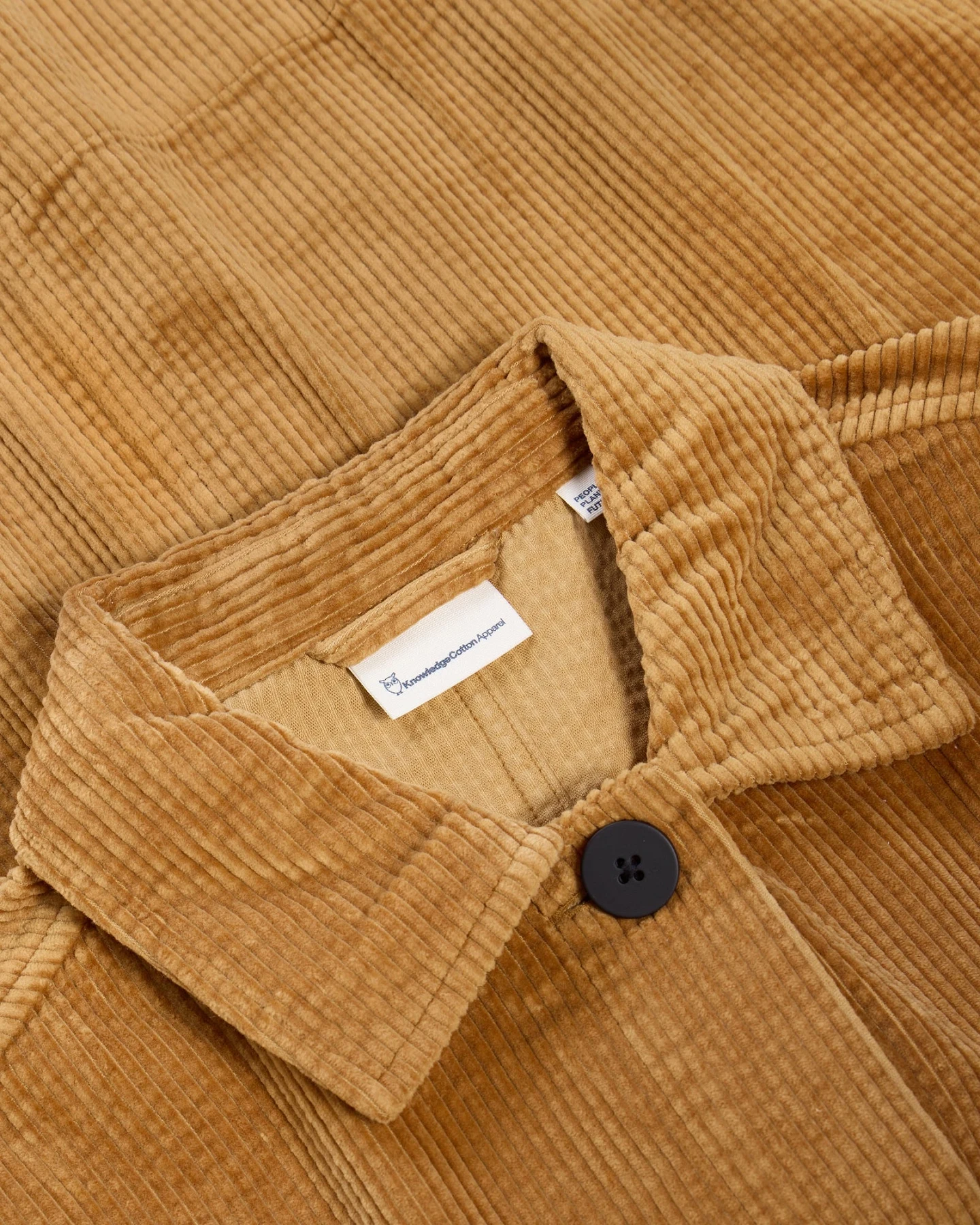 KnowledgeCotton Apparel Damen vegan Overshirt Aus Cord Lion Braun – Ansicht 2
