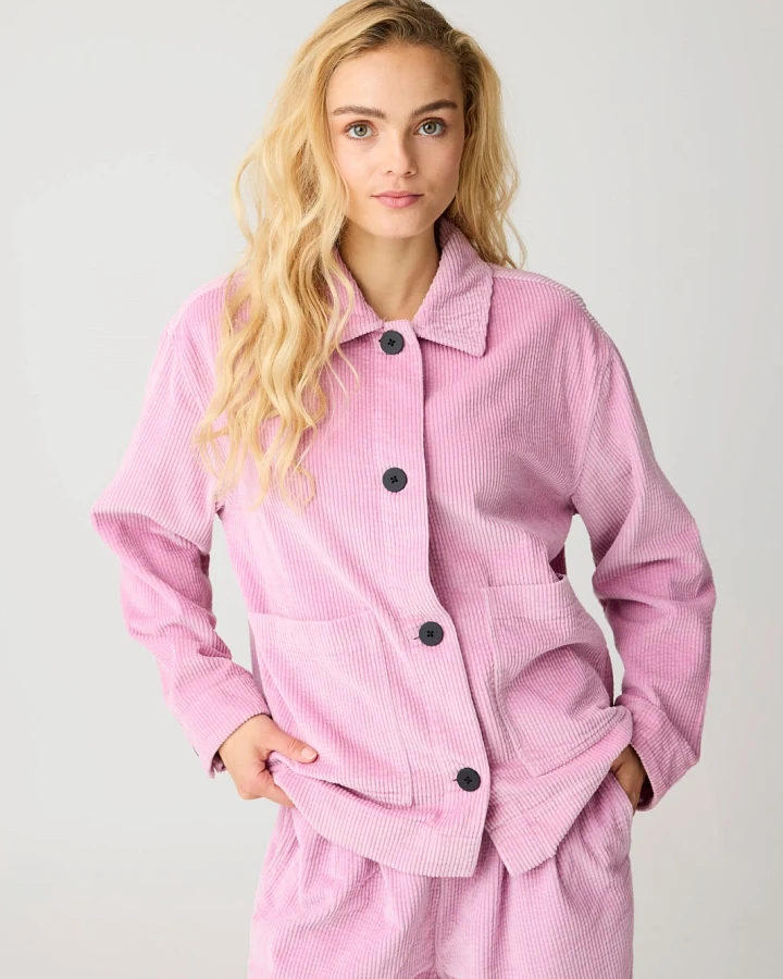 KnowledgeCotton Apparel Damen vegan Overshirt Cord Orchid Haze