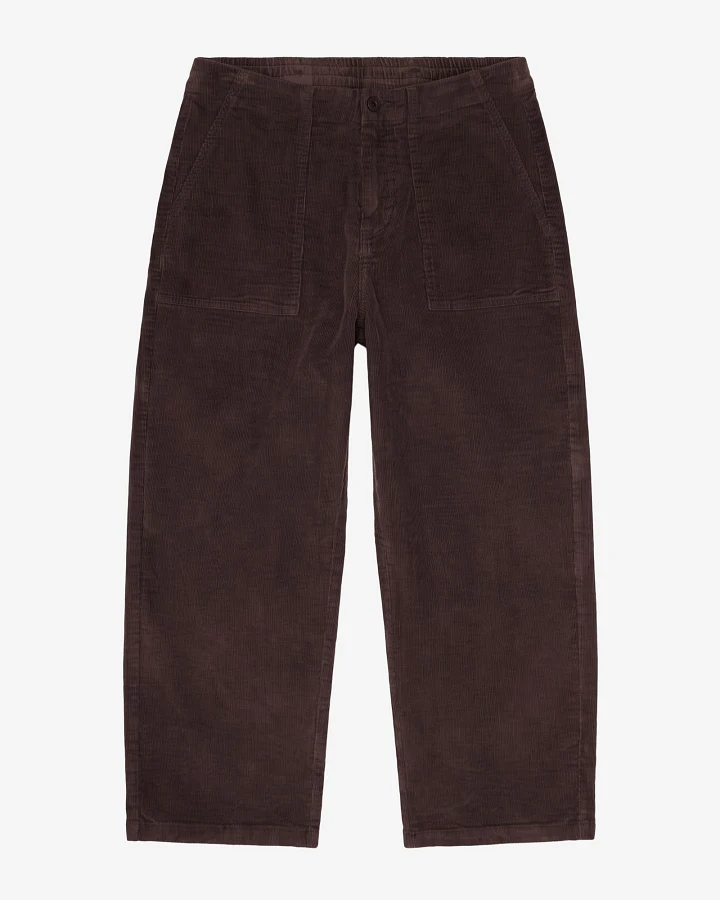 KnowledgeCotton Apparel Damen vegan Cordhose Bloom Barrel Chocolate Torte