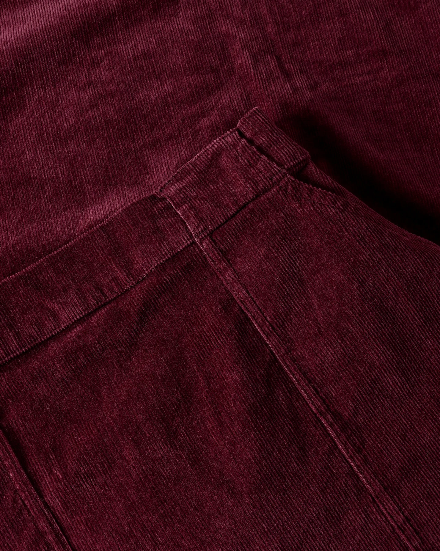KnowledgeCotton Apparel Damen vegan Rock Cord Burgund – Ansicht 2