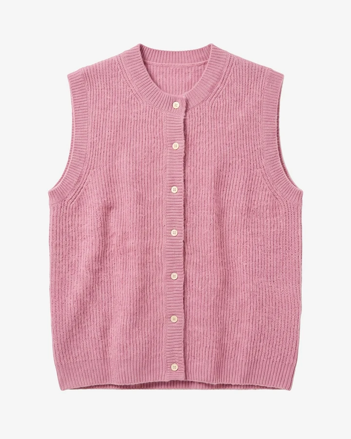 KnowledgeCotton Apparel Damen vegan Weste Soufflé Yarn In Der Farbe Orchid Haze