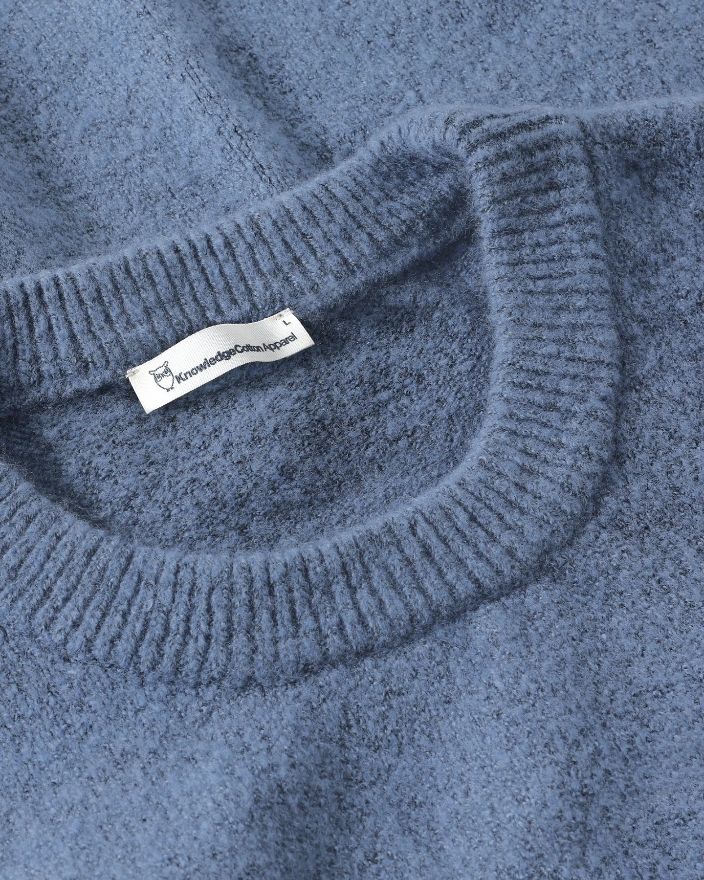 KnowledgeCotton Apparel Herren vegan Pullover Soufflé Yarn Vintage Indigo – Ansicht 2