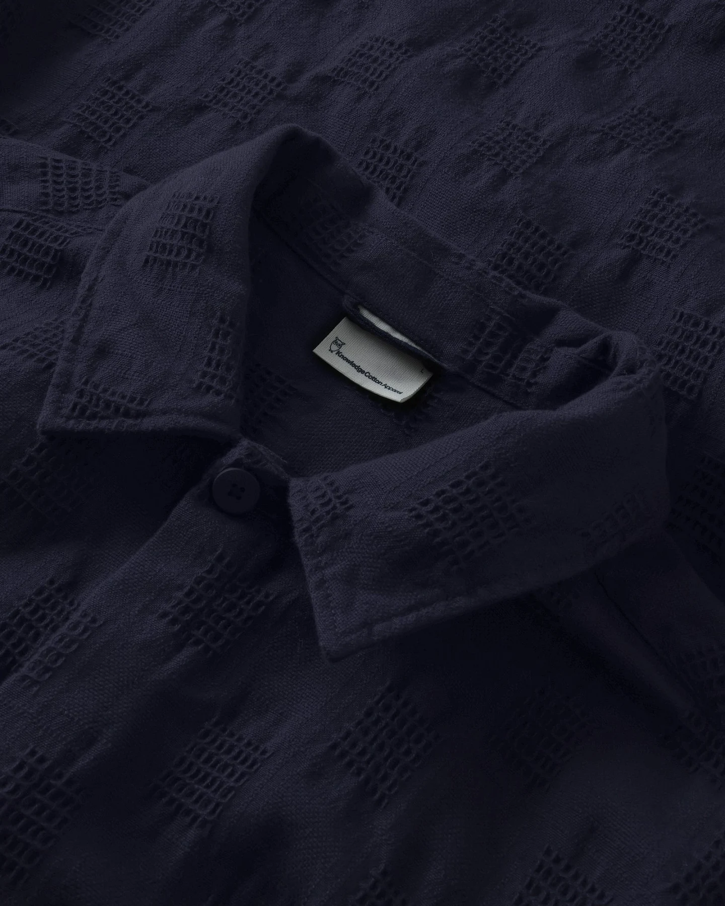 KnowledgeCotton Apparel Herren vegan Overshirt Lockere Passform Nachthimmelblau – Ansicht 2
