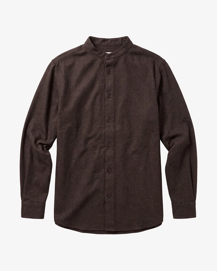 KnowledgeCotton Apparel Herren vegan Flanellhemd Arch Chocolate Torte