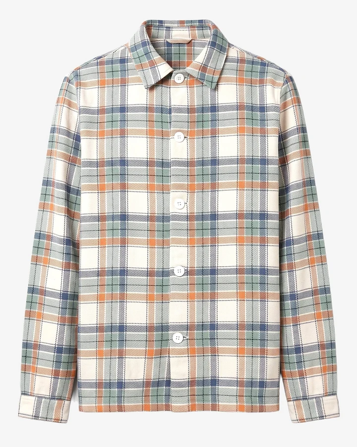 KnowledgeCotton Apparel Herren vegan Overshirt Flannel Karo Mehrfarbig
