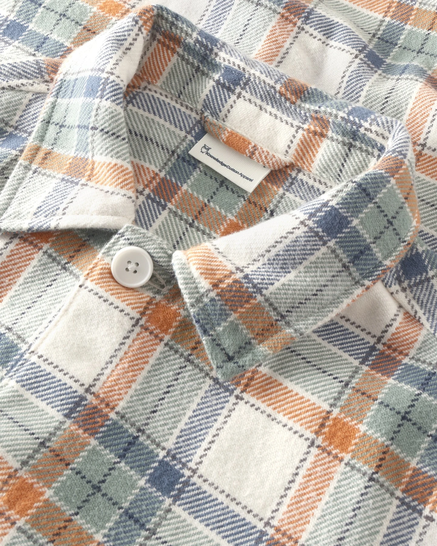 KnowledgeCotton Apparel Herren vegan Overshirt Flannel Karo Mehrfarbig – Ansicht 2