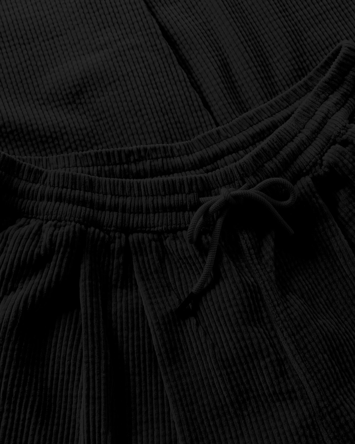 KnowledgeCotton Apparel Damen vegan Hose Hazy Relaxed Aus Cord Schwarz Jet – Ansicht 2