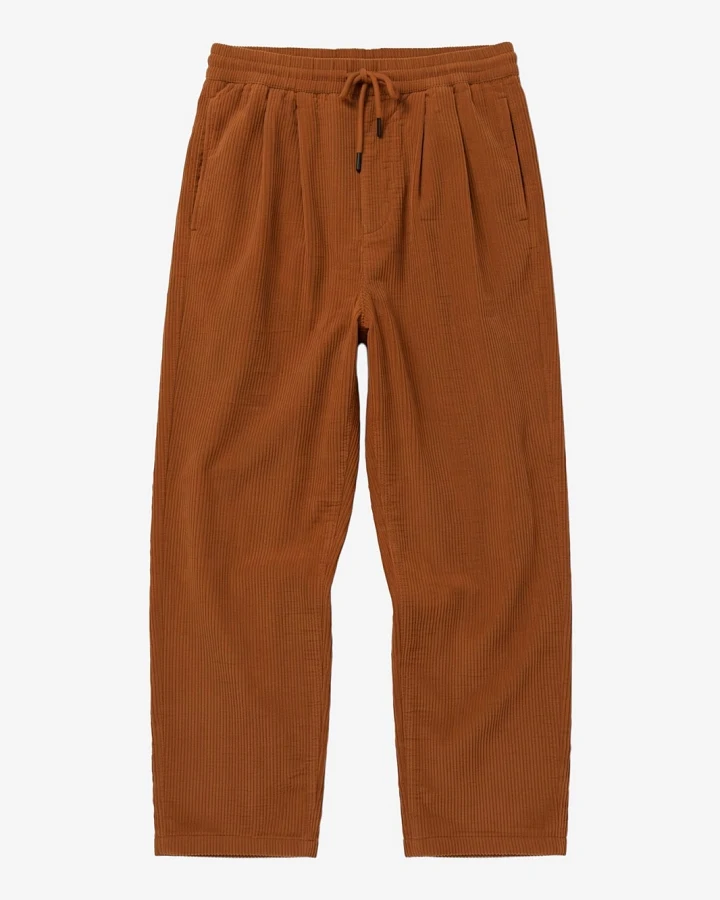 KnowledgeCotton Apparel Damen vegan Hose Hazy Relaxed Aus Cord Lion Braun