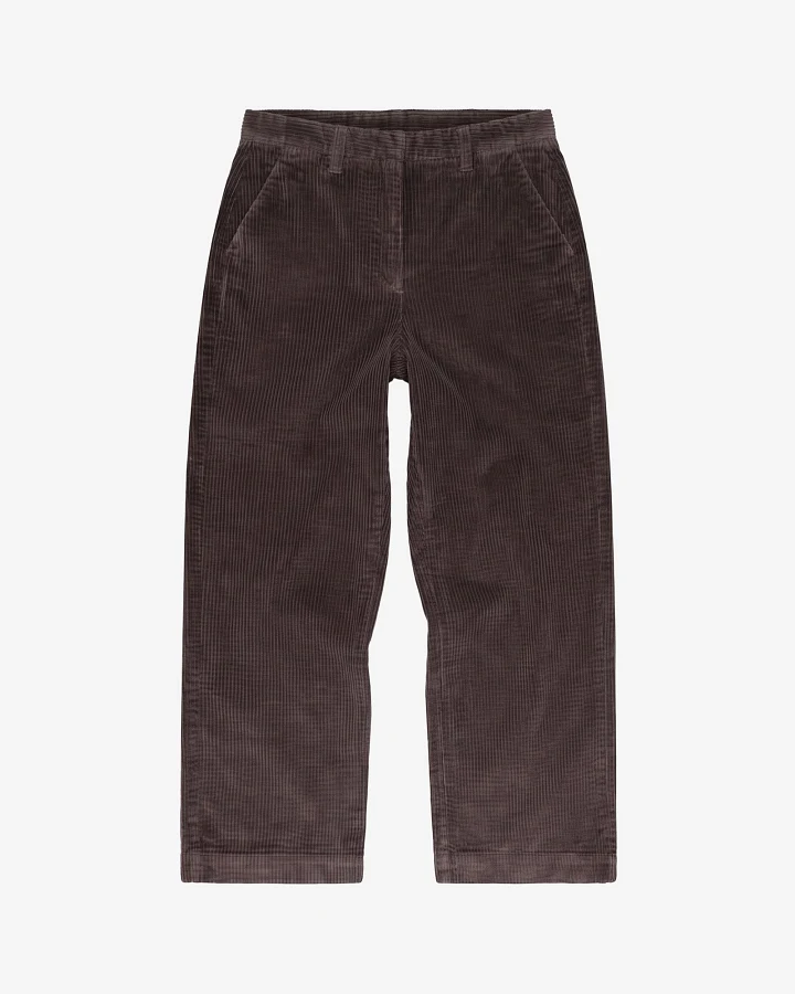 KnowledgeCotton Apparel Damen vegan Cordhose Bora Weit Chocolate Torte