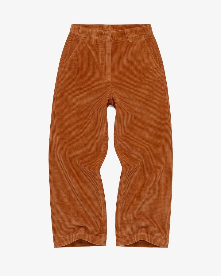 KnowledgeCotton Apparel Damen vegan Hose Bora Wide Cord Lion Braun