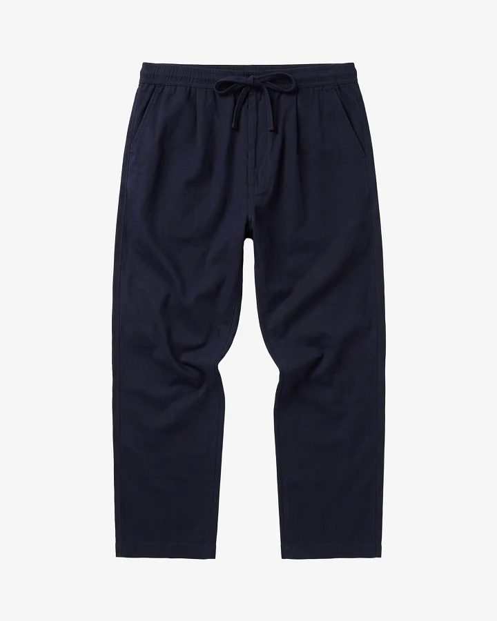 KnowledgeCotton Apparel Herren vegan Hose Fig Comfort Im Fischgrätenmuster Nachtblau
