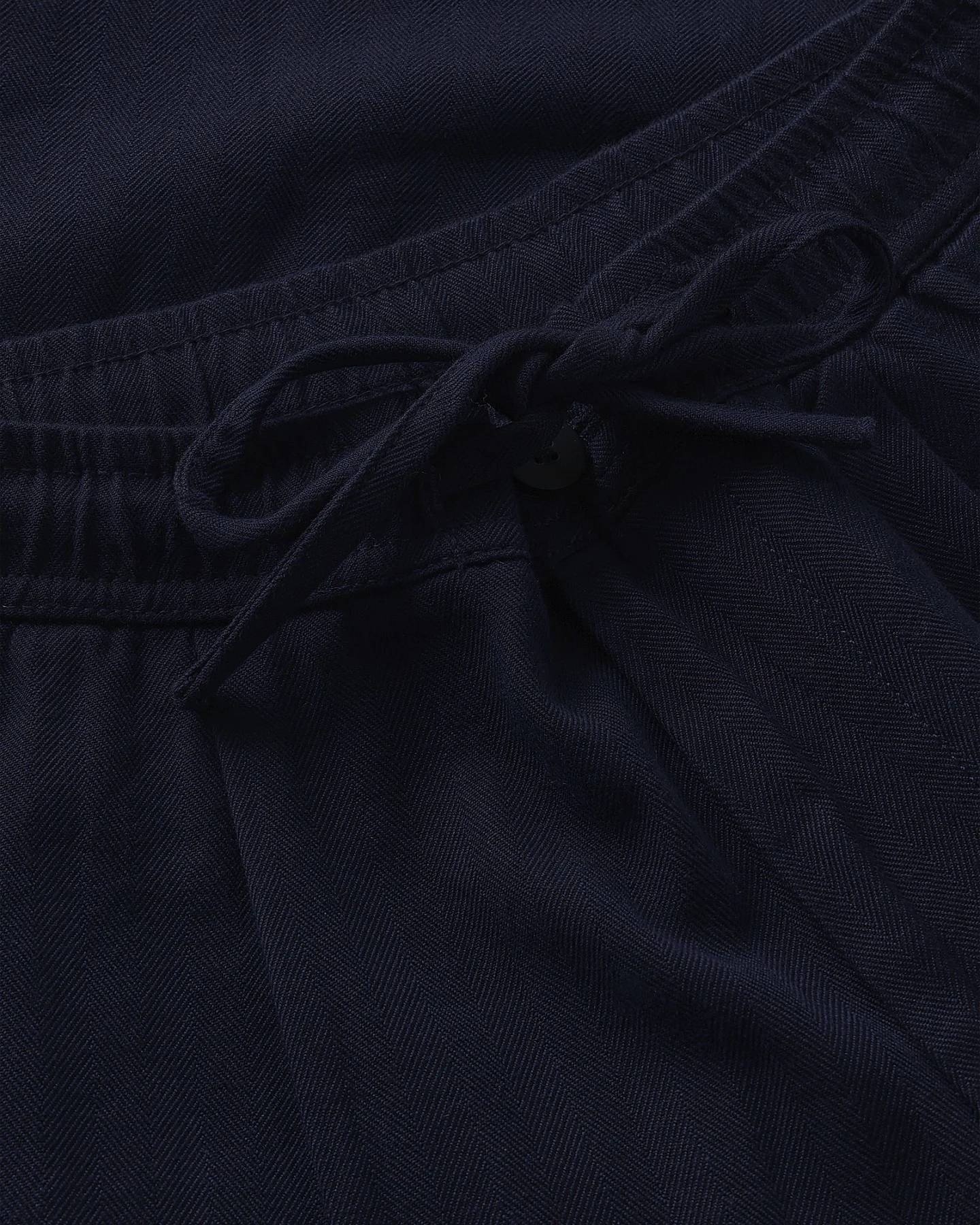 KnowledgeCotton Apparel Herren vegan Hose Fig Comfort Im Fischgrätenmuster Nachtblau – Ansicht 2