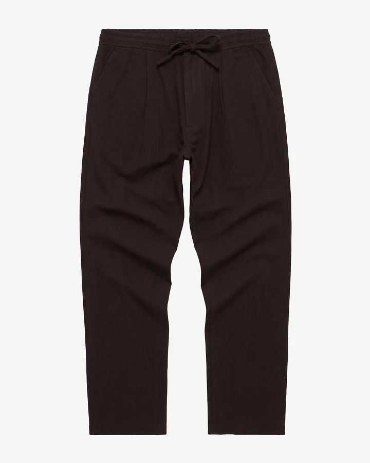 KnowledgeCotton Apparel Herren vegan Hose Fig Comfort Fischgrat Chocolate Torte