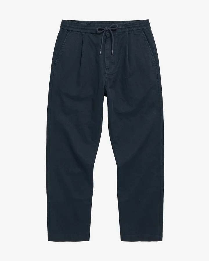 KnowledgeCotton Apparel Herren vegan Hose Fig Comfort Canvas Total Eclipse Blau