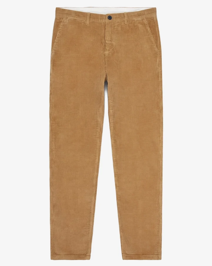 KnowledgeCotton Apparel Herren vegan Hose Chuck Regular Cord Lion Braun
