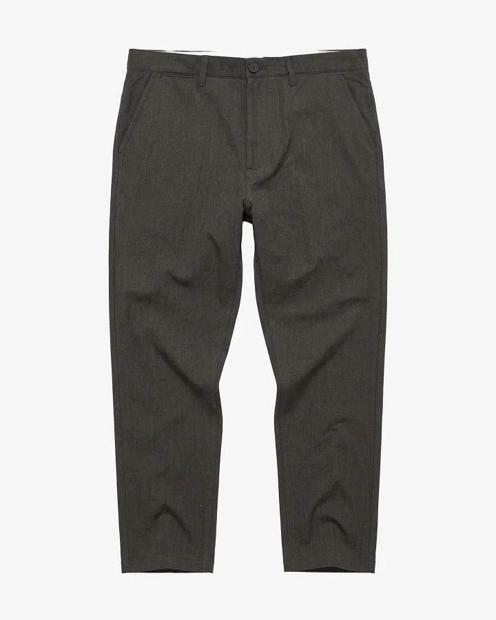 KnowledgeCotton Apparel Herren vegan Hose Chuck Regular Fischgrat Dunkelgrau Meliert