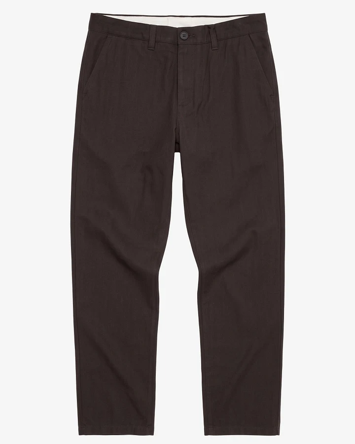 KnowledgeCotton Apparel Herren vegan Hose Chuck Regular Fischgrat Chocolate Torte