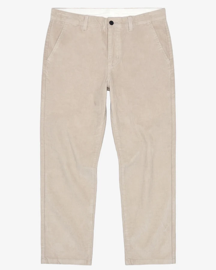 KnowledgeCotton Apparel Herren vegan Hose Chuck Regular Cord Hellgrau