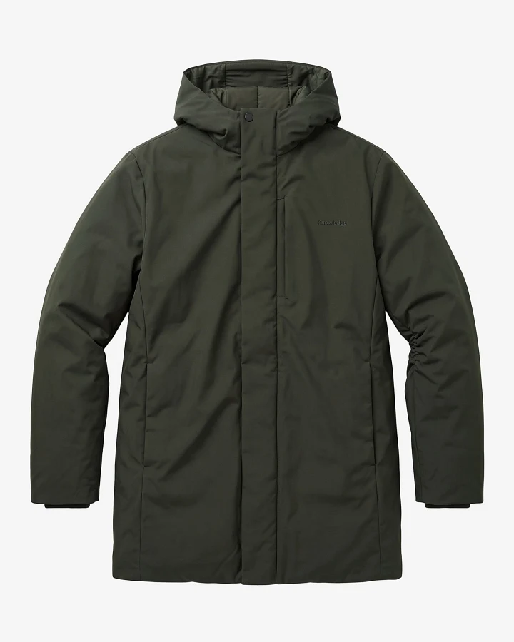 KnowledgeCotton Apparel Herren vegan Parka Soft Shell Forest Night Grün
