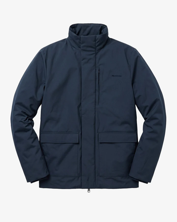 KnowledgeCotton Apparel Herren vegan Softshell Jacke Total Eclipse In Blau