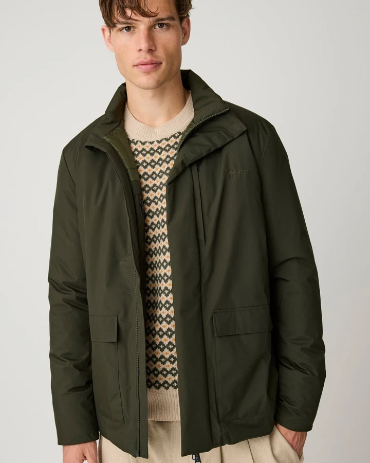 KnowledgeCotton Apparel Herren vegan Softshell Jacke Forest Night Green