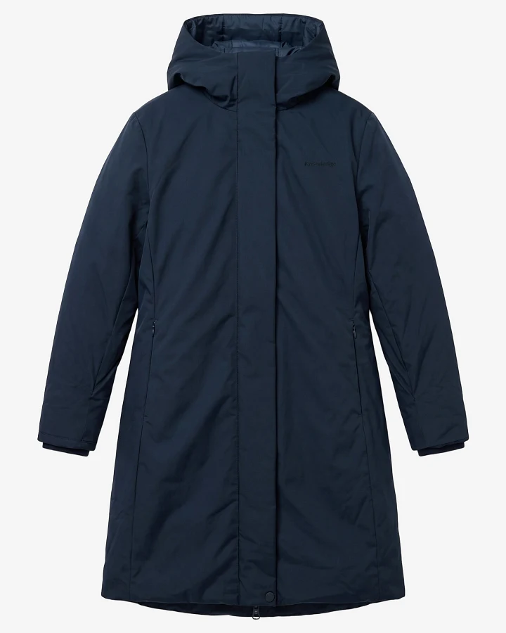 KnowledgeCotton Apparel Damen vegan Parka Softshell Total Eclipse Blau