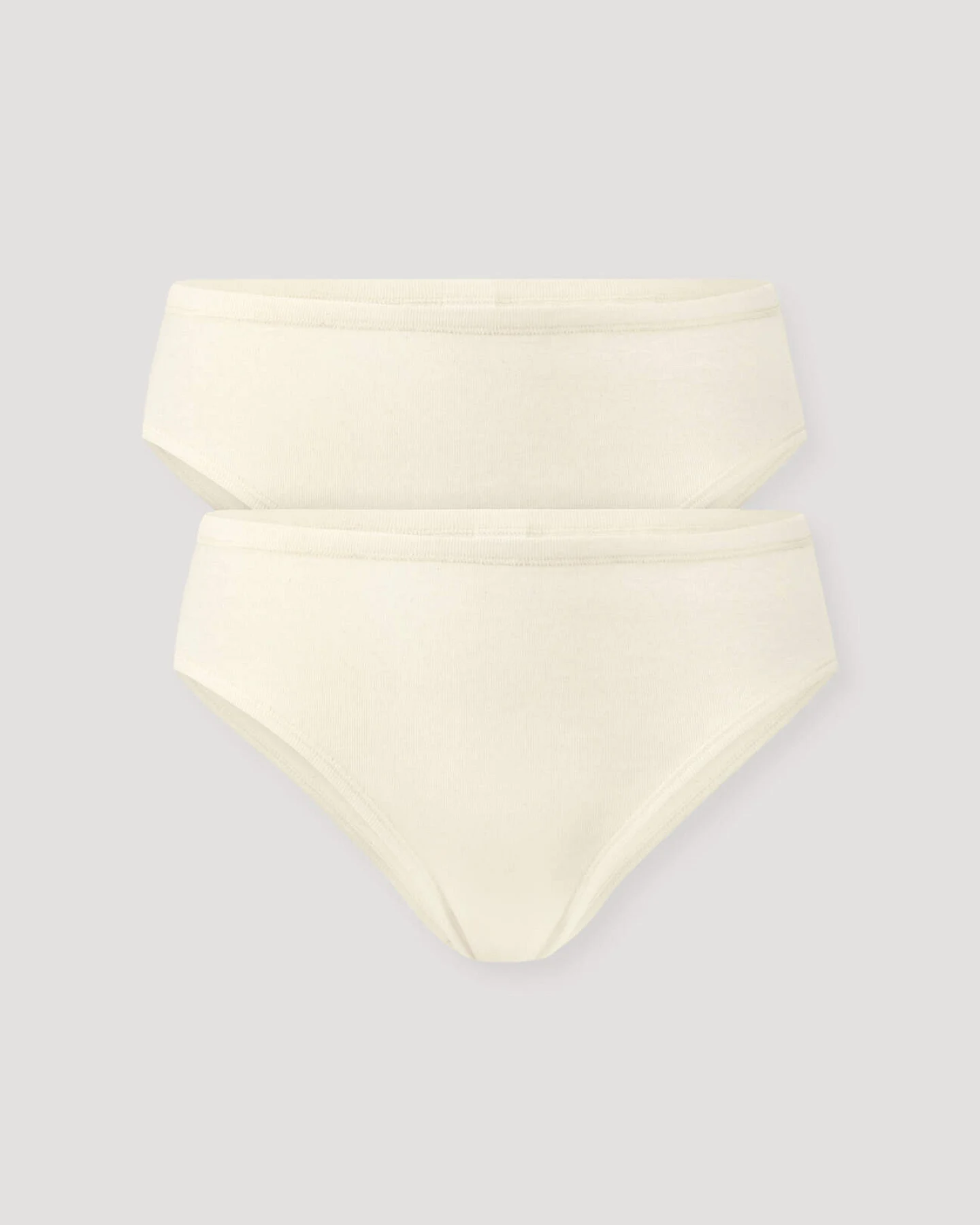 hessnatur Damen Slip Regular Cut im 2-Pack PURE COTTON aus Bio-Baumwolle - natur - Größe 34 – Ansicht 3
